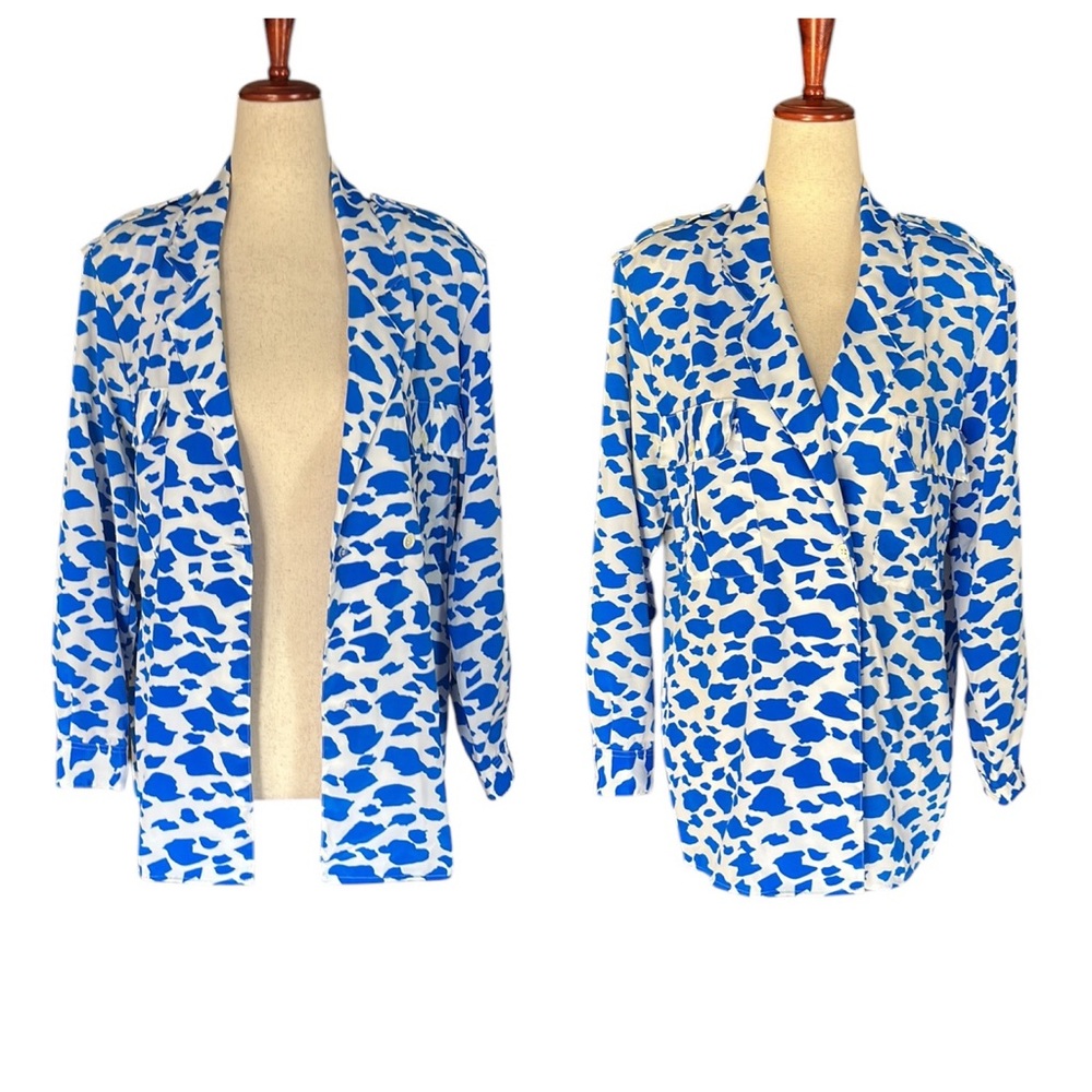 Vintage Stuart Lang Double Button Cardigan with Shoulder Pads
